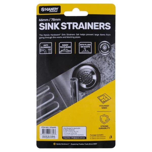 2 Pack Plumbing & Kitchen Accessories Sink Strainer - 6.6cm x 7.8cm - Image 3