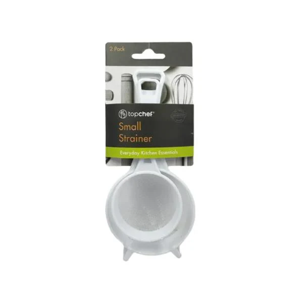 2 Pack Small White Strainer - 18cm x 9cm x 6.5cm