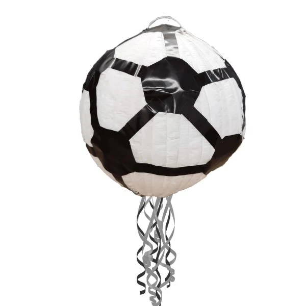 3D Soccer Ball Shape Pull String Pinata - 30cm x 30cm x 30cm