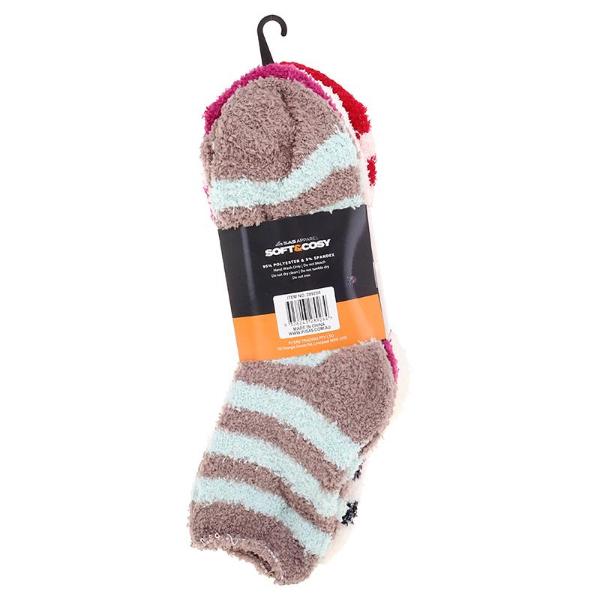 5 Pack Microfibre Womens Stripes Socks - Image 3