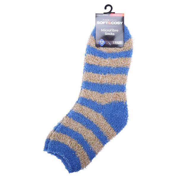 12 Pack Womens Stripes Microfibre Socks - Image 4