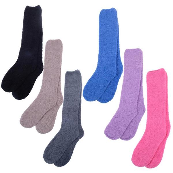 2 Pack Women Microfibre Knee High Socks - 52cm - Image 2