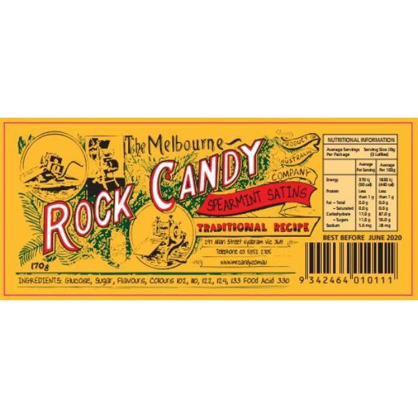 Spearmint Satin Rock Candy - 170g - Image 2