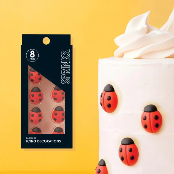 10 Pack Ladybug Sprinks Icing Decorations