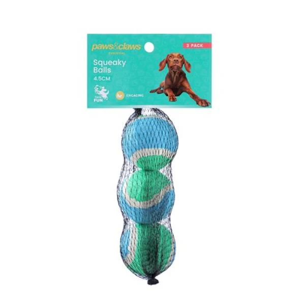 3 Pack Squeaky Balls - 4.5cm - Image 6