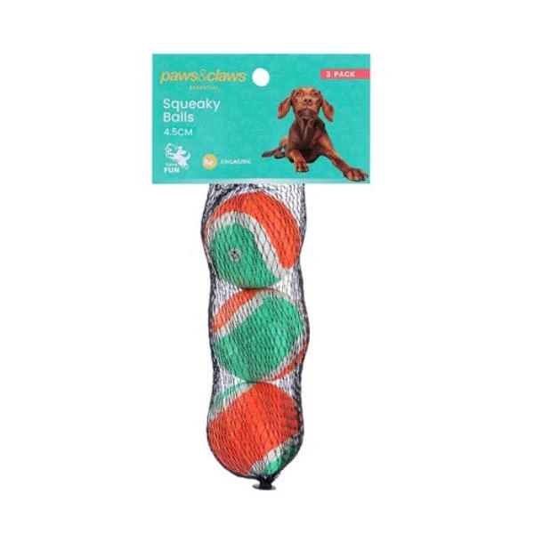 3 Pack Squeaky Balls - 4.5cm - Image 7