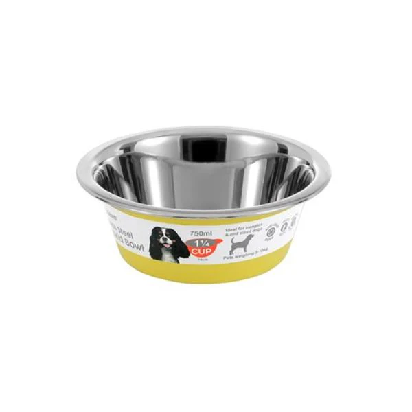 Stainless Steel Anti Skid 750ml Pet Bowl - 16.3cm x 16.3cm x 5.5cm - Image 5