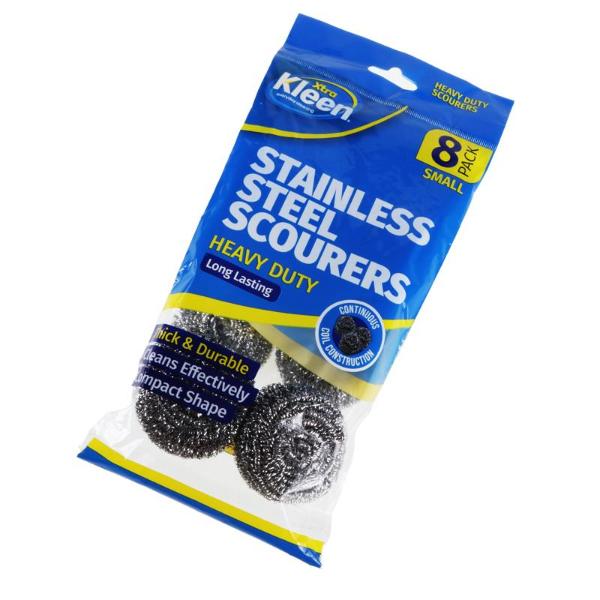 8 Pack Small Kleen Stainless Steel Scourers - Image 3