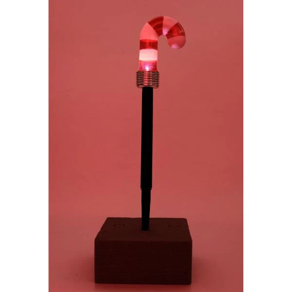 Solar Candy Cane Led Stake Light - 7.5cm x 40cm - Image 2