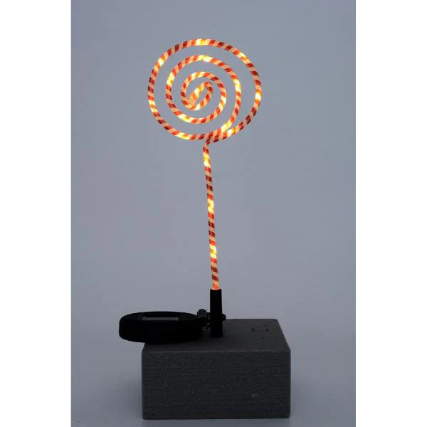 Solar Candy Cane Led Stake Lollypop - 10cm x 10cm - Image 3