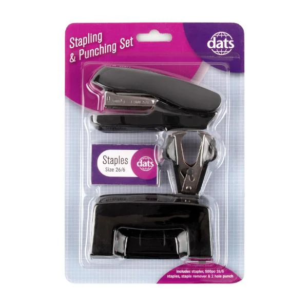 3 Pack Stapling & Punching Set