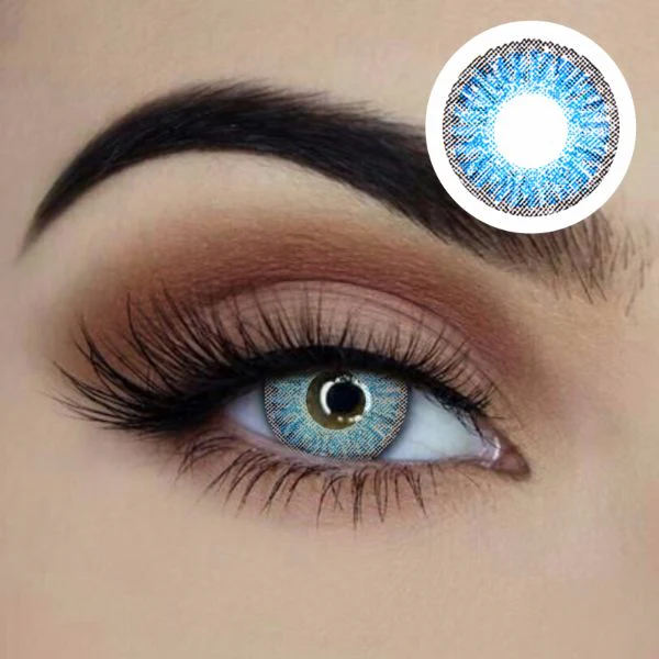 Brilliant Blue Starry Eyed Yearly Contact Lenses