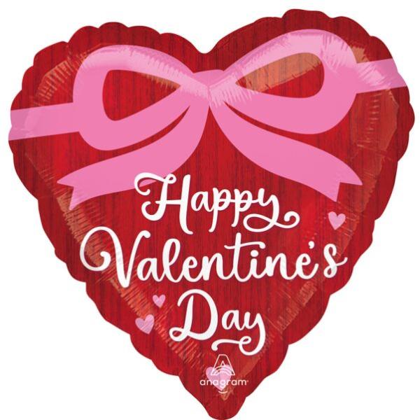 Happy Valentines Day Coquette Bows Foil Balloon - 43cm