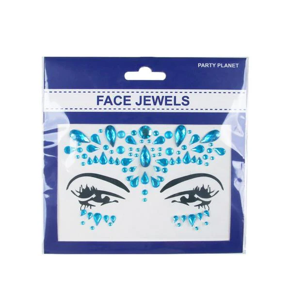 Blue Stick On Face Jewellery - Image 3