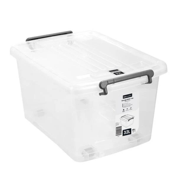 Transparent Roller Storage Tub - 32L