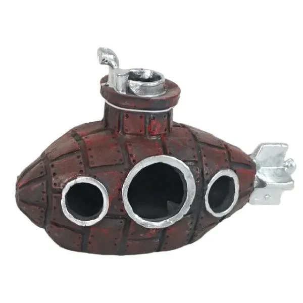 Brown Submarine Decoration - 13cm x 8cm x 6cm