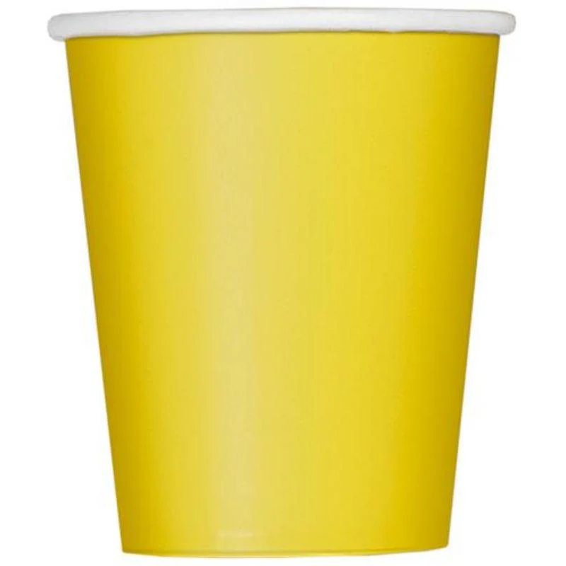 14 Pack Sunflowers Yellow Paper Cups - 270ml