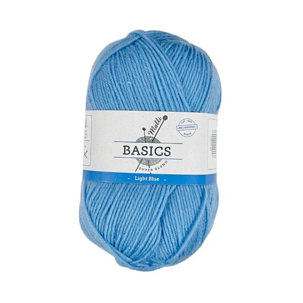 Light Blue Basic Super Blend Yarn - 100g - Image 2
