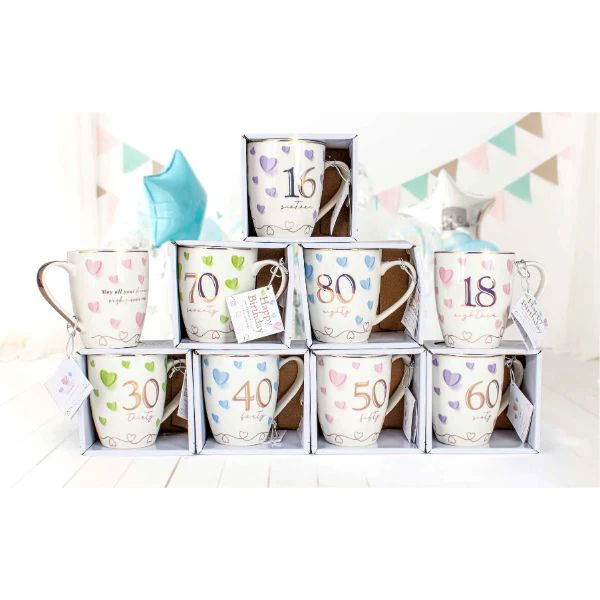 Sweet 21st Happy Birthday Heart Mug - 360ml - Image 2