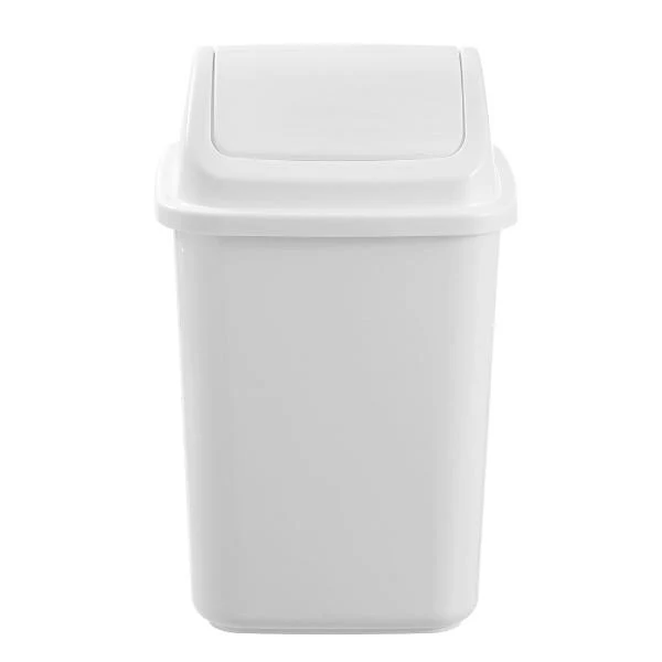 Boxsweden White Swing Top Bin 12L Trash Container - 38cm - Image 5