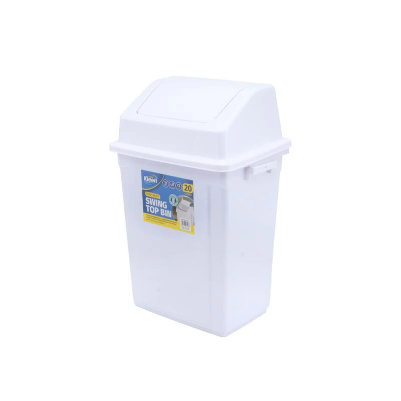 White Swing Top Bin - 20L - Image 3
