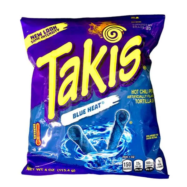 Takis Blue Heat Hot Chilli Pepper Tortilla Chips - 113g