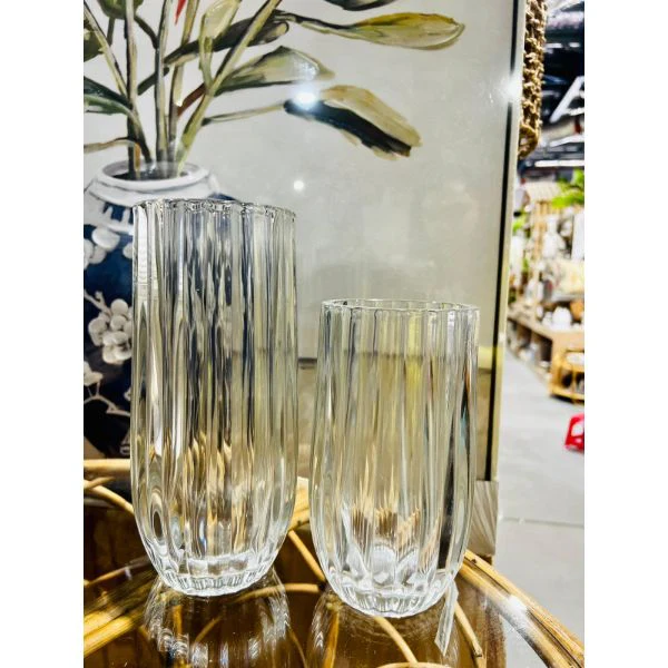 Round Tall Glass Vase - Image 3