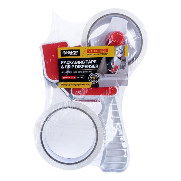 Packaging Tape With Grip Dispenser