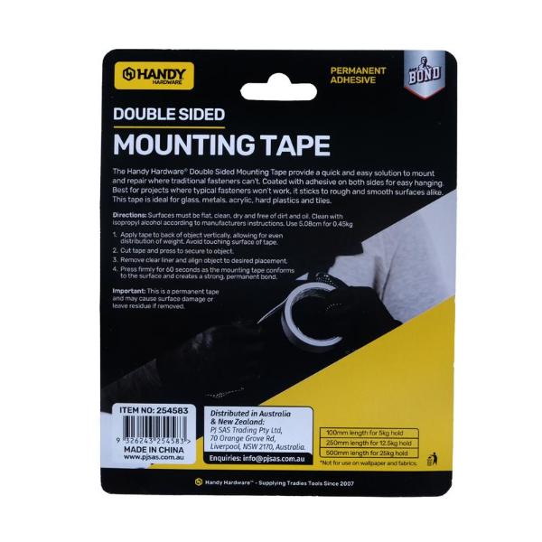 Clear Heavy Duty Double Sided Tape - 3cm x 500cm - Image 3