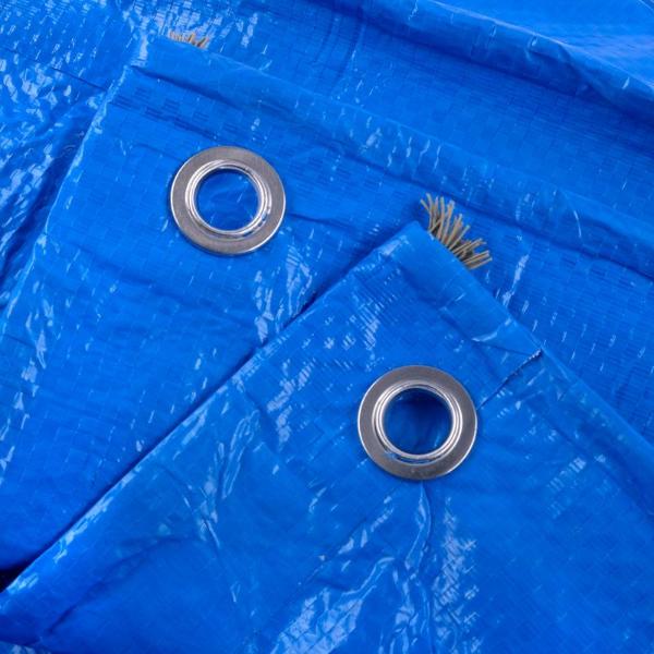 Blue 80gsm Tarpaulin - 240cm x 300cm - Image 2