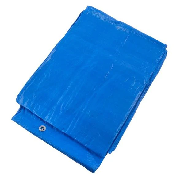 Blue 80gsm Tarpaulin - 240cm x 300cm - Image 4