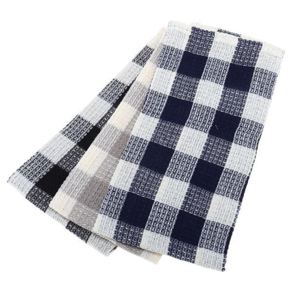 3 Pack Chequered Tea Towel - 38cm x 58cm - Image 5