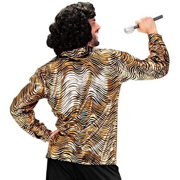 The 70s Disco Style Golden Waves Shirt - X Large - Image 5