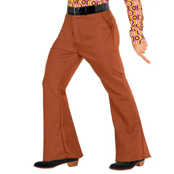 The 70s Groovy Style Brown Pants - Large - X Large