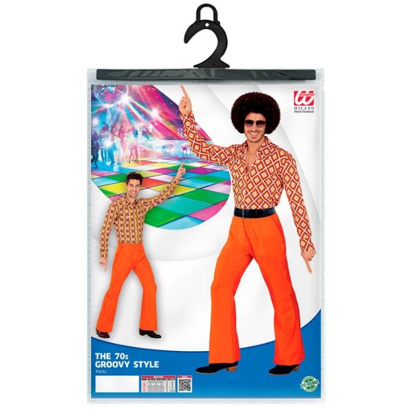 The 70s Groovy Style Oragne Pants - XX Large - Image 3