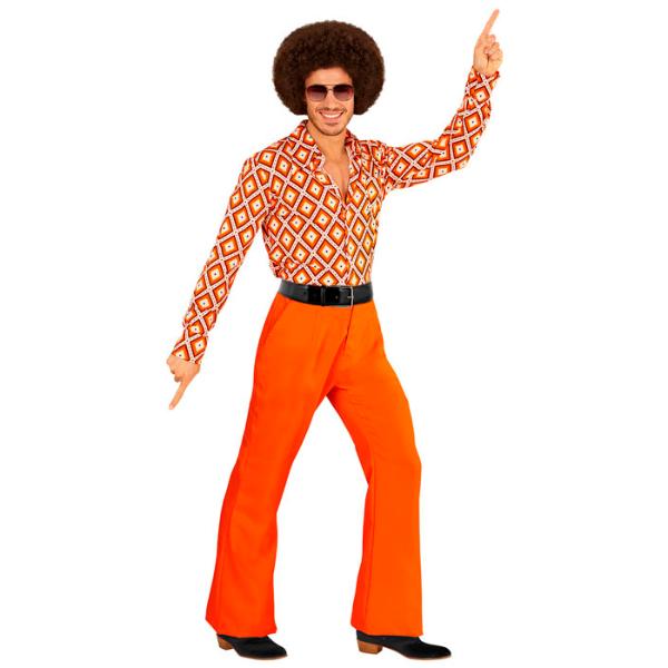 The 70s Groovy Style Oragne Pants - XX Large - Image 4
