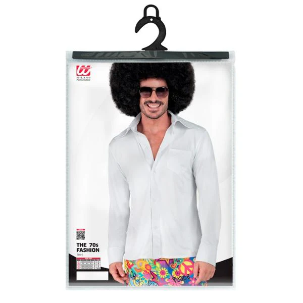 The 70s Groovy Style White Shirt - Large - X Large - Image 2