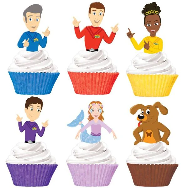 24 Pack The Wiggles Party Cupcake & Picks Set - 5cm x 12cm