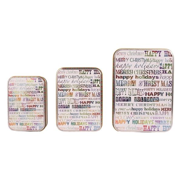 Medium Christmas Tin - 14.3cm x 10.2cm x 5.5cm - Image 2