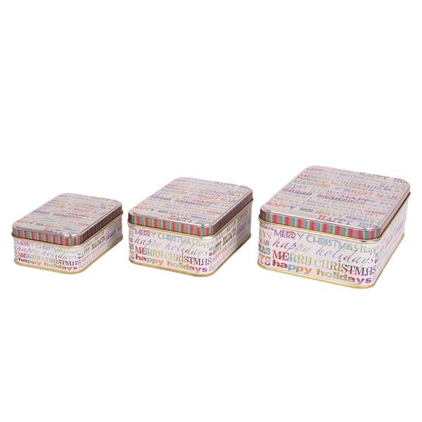 Medium Christmas Tin - 14.3cm x 10.2cm x 5.5cm - Image 3