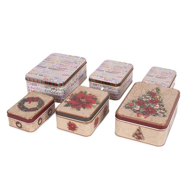 Large Christmas Tin - 19cm x 13cm x 6.5cm - Image 5
