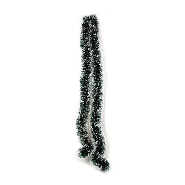 Christmas Tinsel Garland With White Tips - 200cm