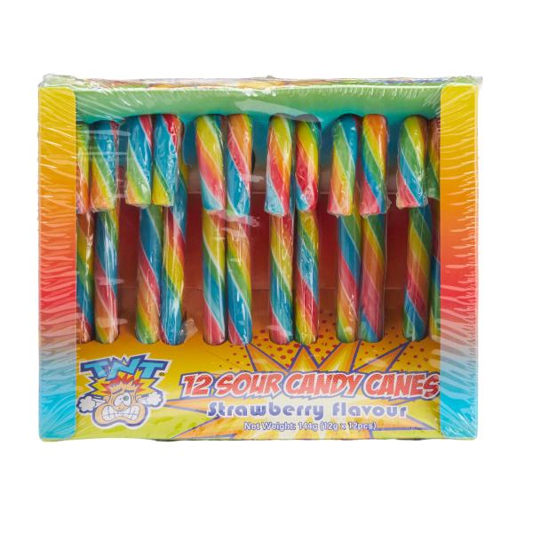 TNT Sour Candy Canes Rainbow Box 12g