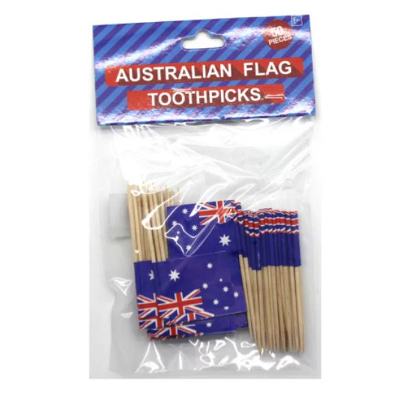 50 Pack Australian Flag Toothpicks