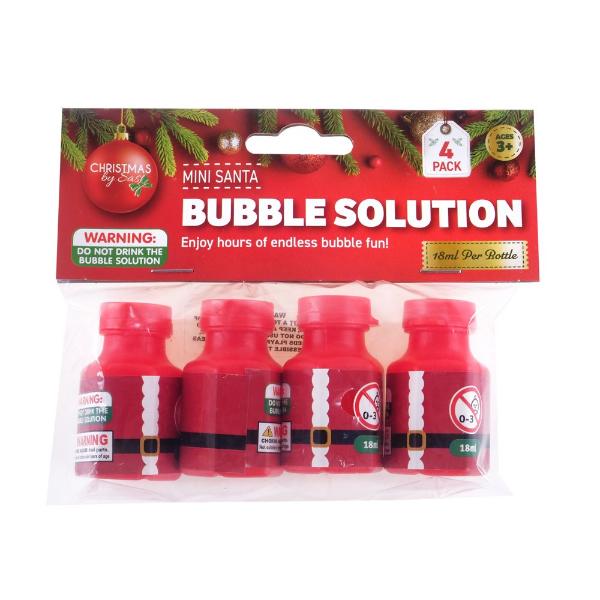 4 Pack Mini Santa Bubble Solution - 18ml - Image 3