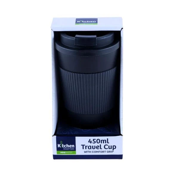 Black Tall Travel Coffee Mug - 450ml
