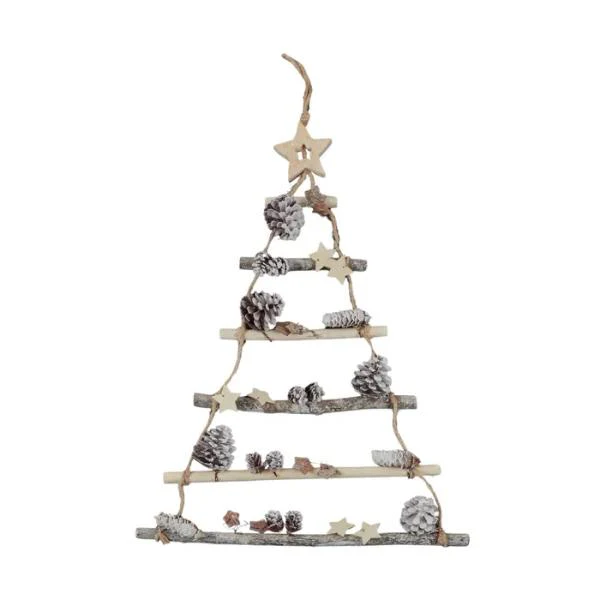 Tree Ladder Wood/Plas 37x52cm White