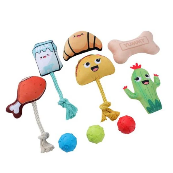 3 Pack Tug N Play Plush Pet Toy - 17cm x 11cm x 5cm - Image 2