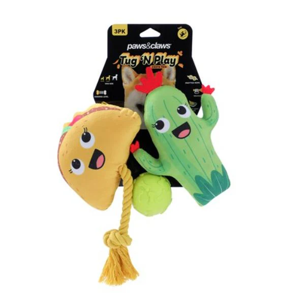 3 Pack Tug N Play Plush Pet Toy - 17cm x 11cm x 5cm - Image 4