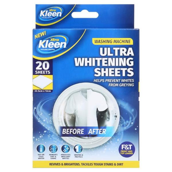 20 Pack Ultra Whitening In Wash Laundry Sheets